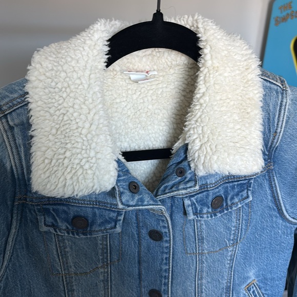 Cat & Jack denim sherpa lined jacket - Picture 3 of 6